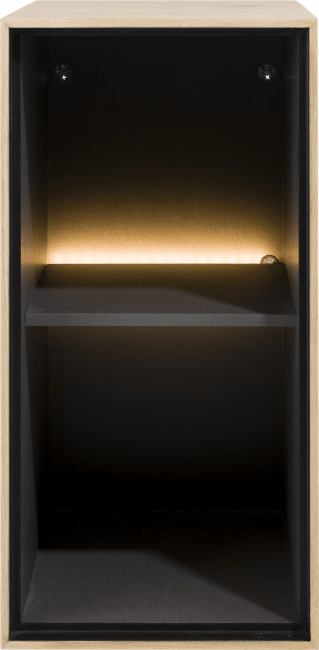 XOOON - Elements - Minimalistisch design - box 60 x 30 cm. - hout - hang + 2-niches + led