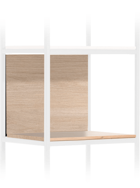 XOOON - Modulo - Minimalistisches Design - Rueckenwand + Einlegebode - 45 cm - 1 Niveau