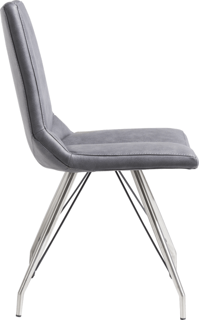 XOOON - Artella - design Scandinave - chaise inox pietement eiffel - Pala anthracite