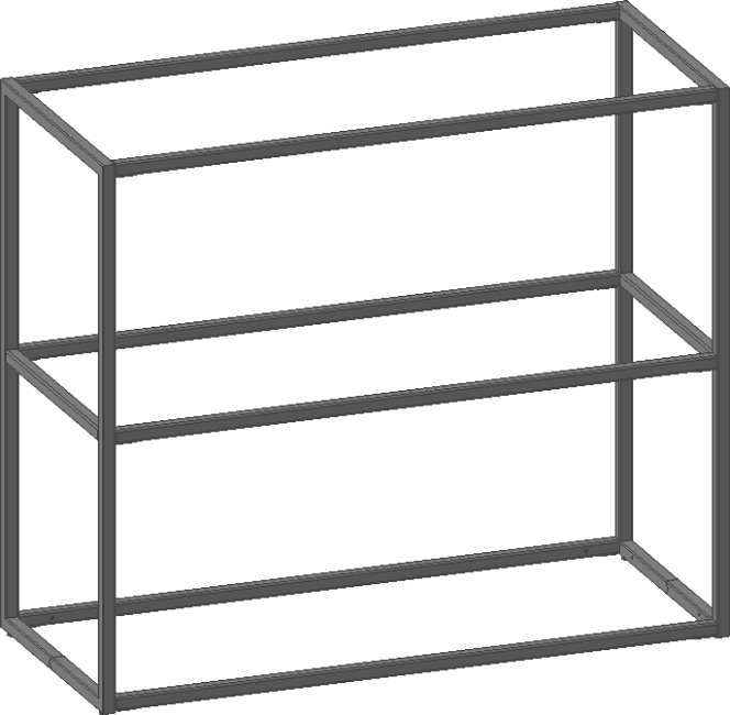 XOOON - Modulo - Minimalistisches Design - Basisregal 90 cm - 2 Niveau - 2 Gestell