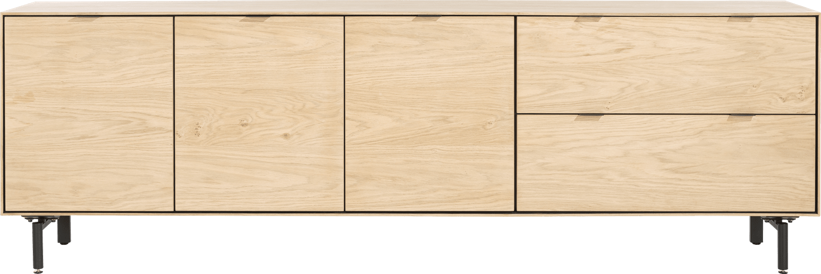 XOOON - Elements - Minimalistisch design - dressoir 240 cm - 3-deuren + 2-laden