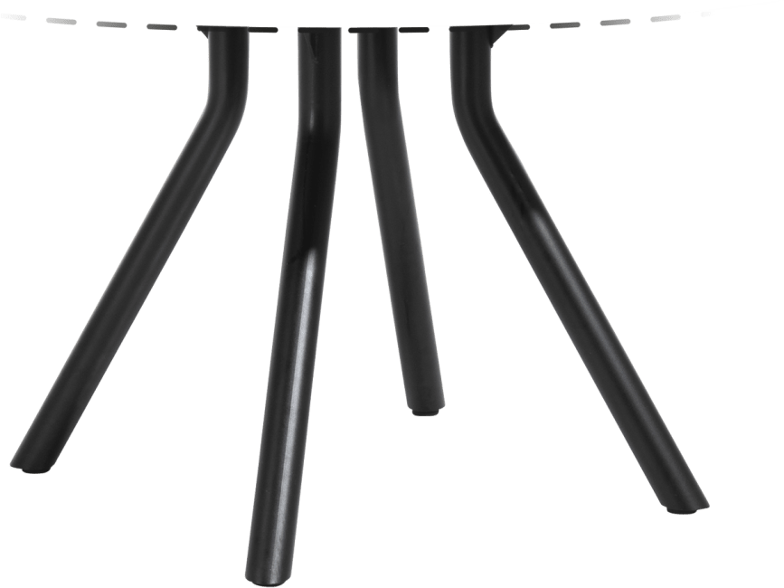 XOOON - Arvada - Minimalistisch design - tafel 160 x 100 cm. - ovaal - centrale poot kort