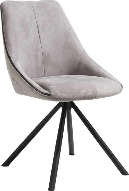 XOOON - Arwen - Industriel - chaise cadre noir 4-pieds + combi tissu Savannah / Pala