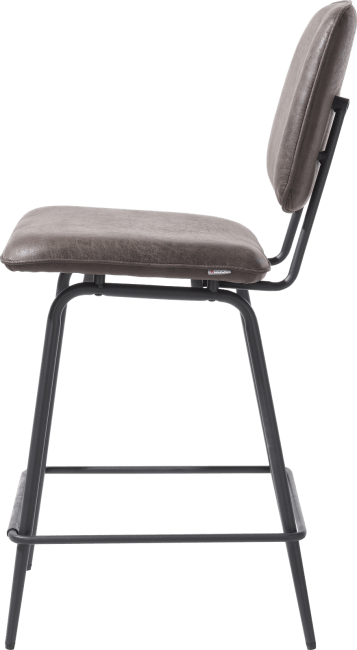 XOOON - Novali - Design minimaliste - chaise de bar - cadre off black - tissu Secilia