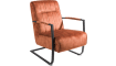 Henders and Hazel - Northon - Natuurlijk - fauteuil met swing-frame metaal zwart