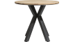XOOON - Colombo - Industrieel - bartafel rond 110 cm - massief eiken + MDF