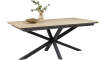 XOOON - Belo - Industriel - table a rallonge avec pied central 180 (+ 60) x 100 cm