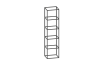 XOOON - Modulo - Minimalistisches Design - Basisregal 45 cm - 5 Niveau - 2 Gestell