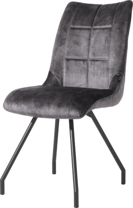 chaise - 4 pieds + poignee - tissu karese