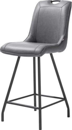 chaise de bar - 4-pieds + poignee - tissu Pala