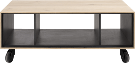 table basse 60 x 90 cm. + 3-niches - avec roulettes & pieds