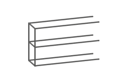etagere extension 135 cm - 2 niveaux - 1 support