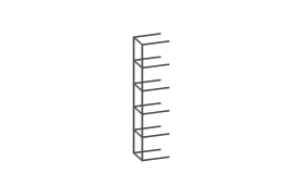 etagere extension 45 cm - 5 niveaux - 1 support
