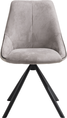 chaise cadre noir 4-pieds + combi tissu Savannah / Pala