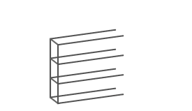 etagere extension 135 cm - 3 niveaux - 1 support