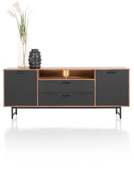 sideboard 200 cm - 2-tueren + 2-laden + 2-nischen (+ led)