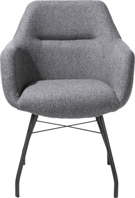 fauteuil - cadre off black + 4 pieds + poignee - tissu Ponti