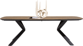 dining table 240 x 110 cm. - straight veneer