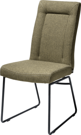 chaise - cadre tube noir - poignee rond - tissu Lady