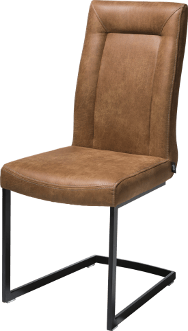chaise - noir -pieds traineau rectangle +poignee rectangle-Secillia