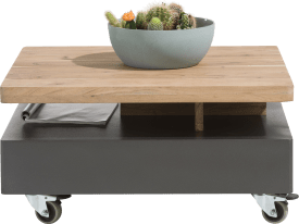 table basse 80 x 70 cm - plateau pivotante