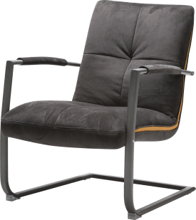 fauteuil met frame in rvs of zwart