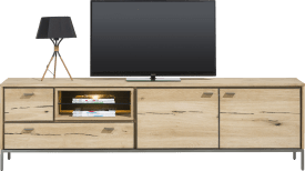 lowboard 200 cm - 2-doors + 2-drawers + 2-niches (+ LED)