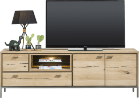 lowboard 170 cm - 2-doors + 2-drawers + 2-niches (+ LED)