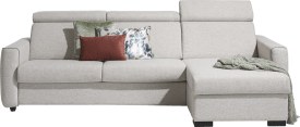 slaapbank 2.5-zits + longchair rechts + box (bed 140 x 190 cm)