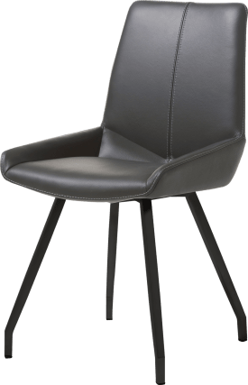 chaise - noir 4 pieds plie + cuir catania