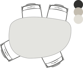 table de bar - forme organique - 210 x 120 cm (hauteur: 92 cm)