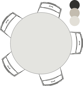 table de bar - ronde - 130 cm (hauteur: 92 cm)