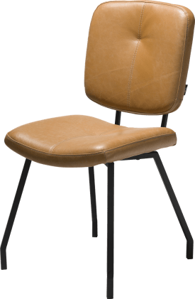 Stuhl mit schwarzen Fuessen - Leder Peru