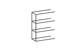 etagere extension 90 cm - 3 niveaux - 1 support