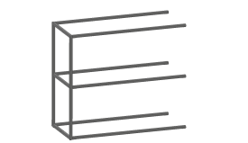 etagere extension 90 cm - 2 niveaux - 1 support