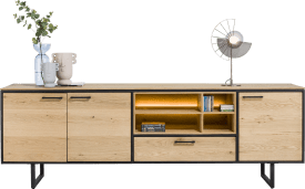 sideboard 240 cm - 3-doors + 1-drawer + 4-niches (+ LED)