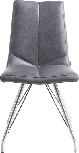 chaise inox pietement eiffel - Pala anthracite