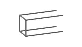 etagere extension 90 cm - 1 niveau - 1 support