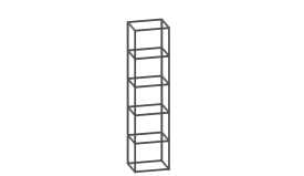 etagere de base 45 cm - 5 niveaux - 2 supports