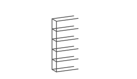 etagere extension 90 cm - 5 niveaux - 1 support