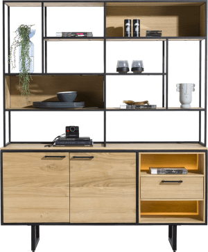 buffet 2-doors + 1-drawer + 12-niches (+ LED)