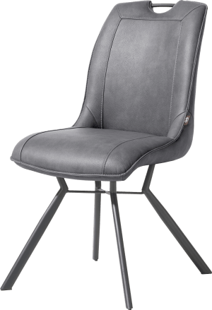 chaise - 4-pieds avec liaison croissee + poignee - tissu pala