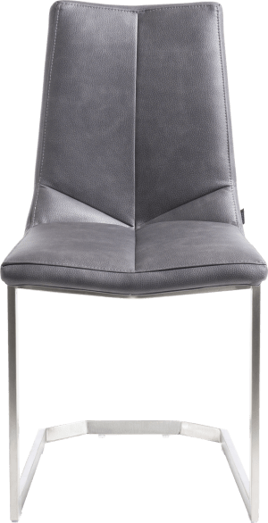chaise - pied inox traineau - Pala anthracite