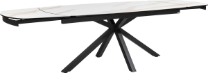 table extensible 200 x 100 cm. (+ 2 x 50 cm. ) - pied centrale - plateau en ceramique