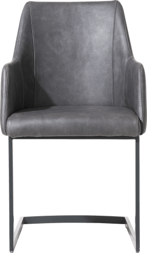 fauteuil pied traineau noir (ROB) - tissu Pala