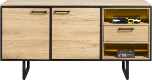 sideboard 160 cm. - 2-doors + 1-drawer + 2-niches (+ LED)