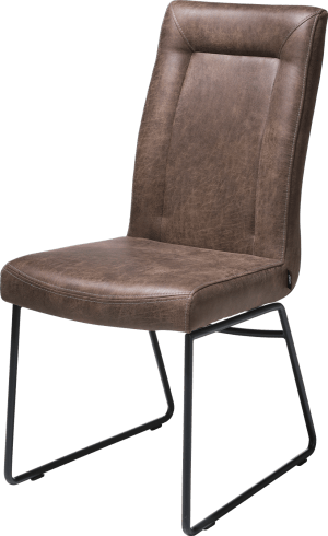 chaise - cadre tube noir - poignee rond - tissu Secillia