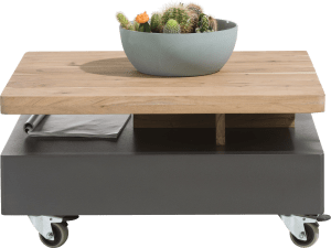 table basse 80 x 70 cm - plateau pivotante