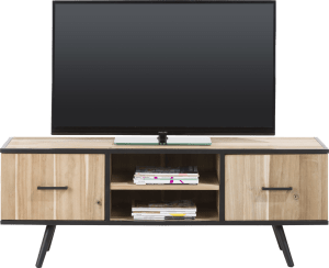 meuble tv 150 cm - 1-porte + 1-tiroir + 2-niches