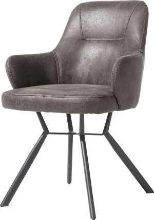 fauteuil 4-pieds avec liaison croisee + poignee - tissu secilia